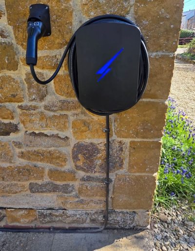 Hypervolt ev car charging installation in ultra black
