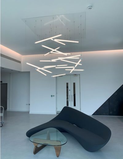 Office reception lighting