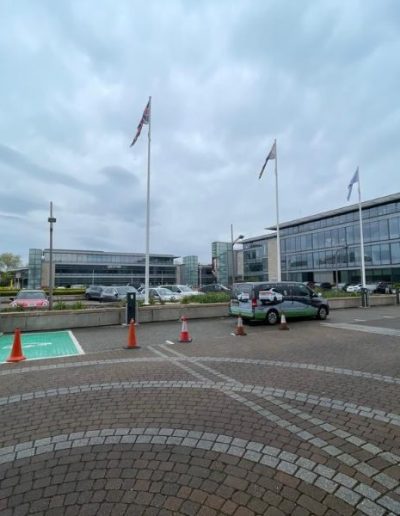 EV charging points in office business car park