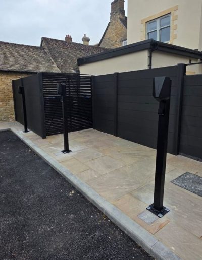 EV charging points installed in car park