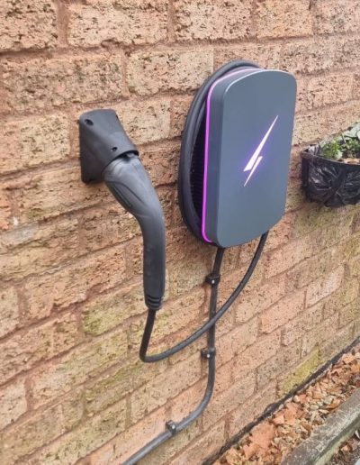 Hypervolt ev charger point installed at a house